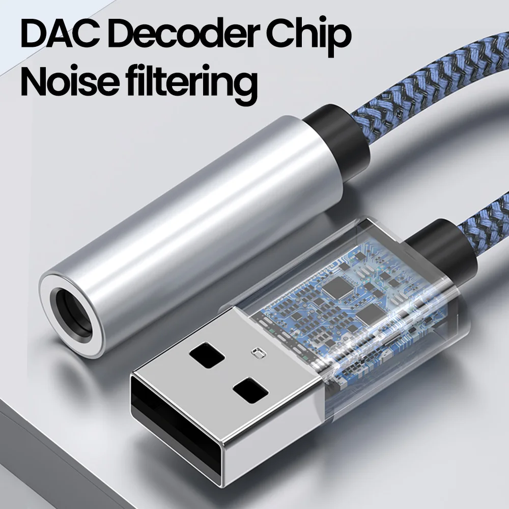 Universal USB-C to 3.5mm Audio Jack Adapter - Headphone & Mic Compatible Converter Cable