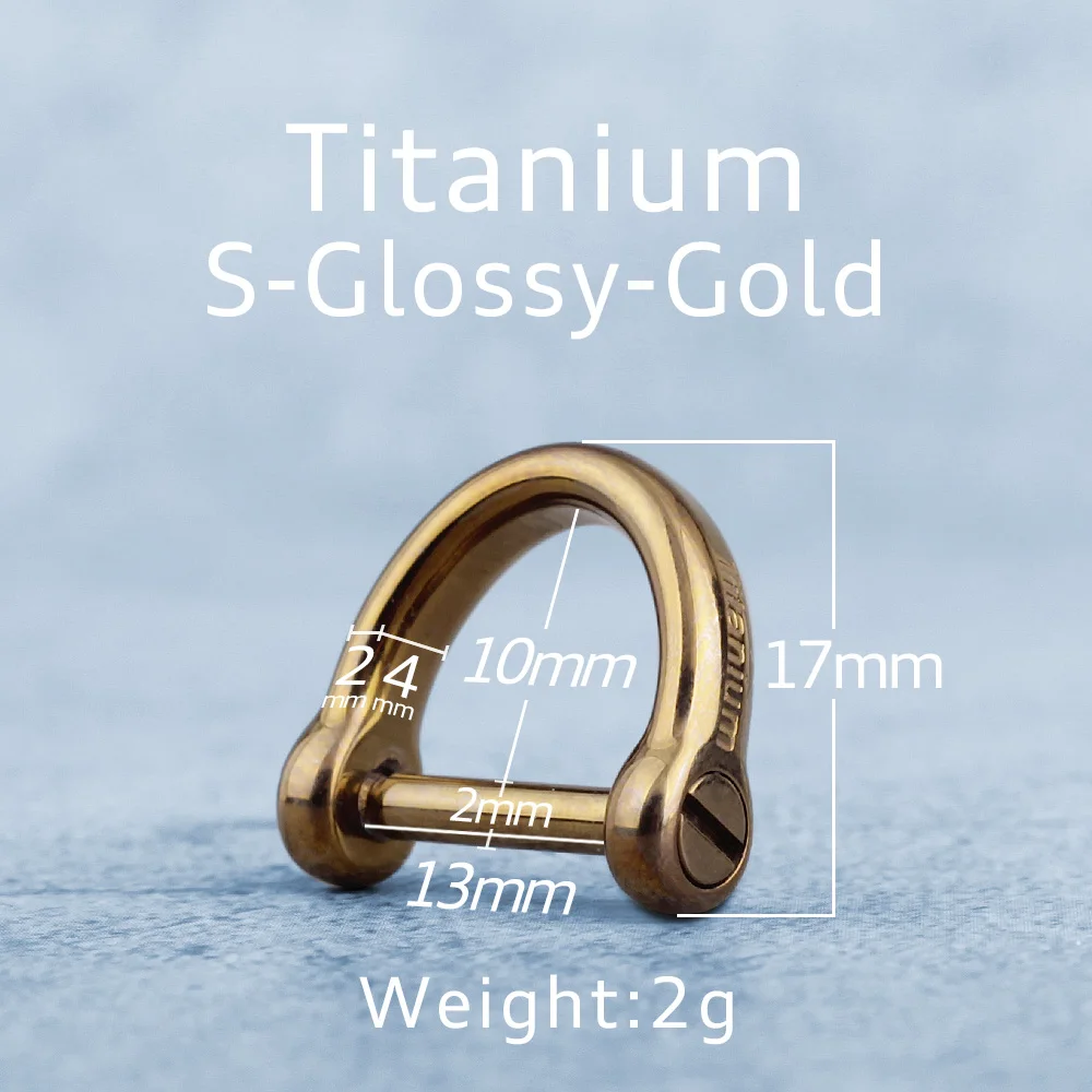 Luxury Titanium Horseshoe Buckle Keychain - Lightweight Baked Color Key Ring Holder, Premium Gift