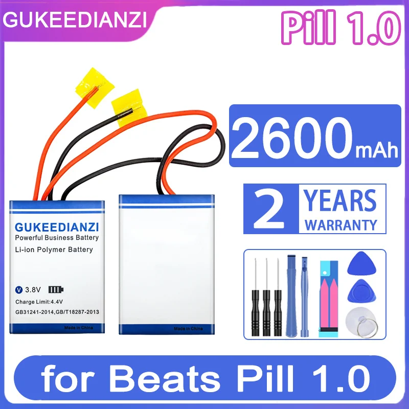 Gukeedianzi Batteria Di Ricambio 2600Mah Per Altoparlante Beats Pill 1.0