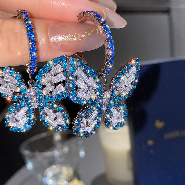 S925 Sterling Silver CZ Zircon Drop Dangle Earrings for Women Girl Luxury Shipping Earring Party Gift