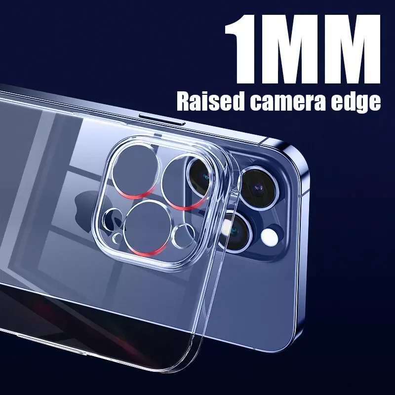 Clear Shockproof Camera Protection Phone Case For iPhone 16 15 14 13 Pro Max 12 Mini 11 XS XR Anti-Yellow Ultra Thin Hard Cover