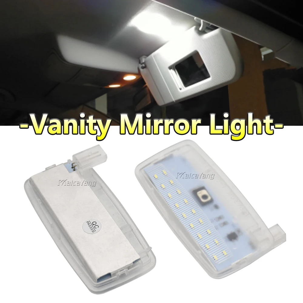 

LED Interior Sun Visor Vanity Mirror Lamp Lights For BMW E88 E93 RR3 Coupe RR2 Drophead Rolls-Royce Error Free 18LED SMD