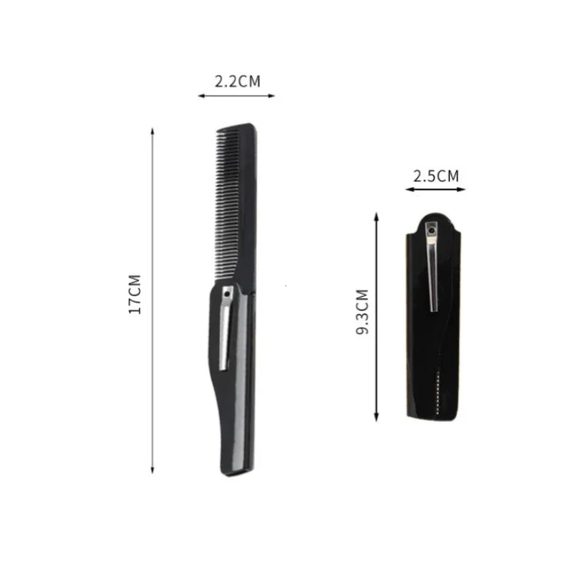 접이식 빗 접는 포켓 클립 머리 콧수염 수염 빗 패션 남성 여성 수제 마사지 헤어 브러시