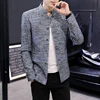 Blazer New Men's Fashion Business Gentleman Wedding British Style Work MAO Suit Outdoor Casual Slim Standing Collar Blazer 4