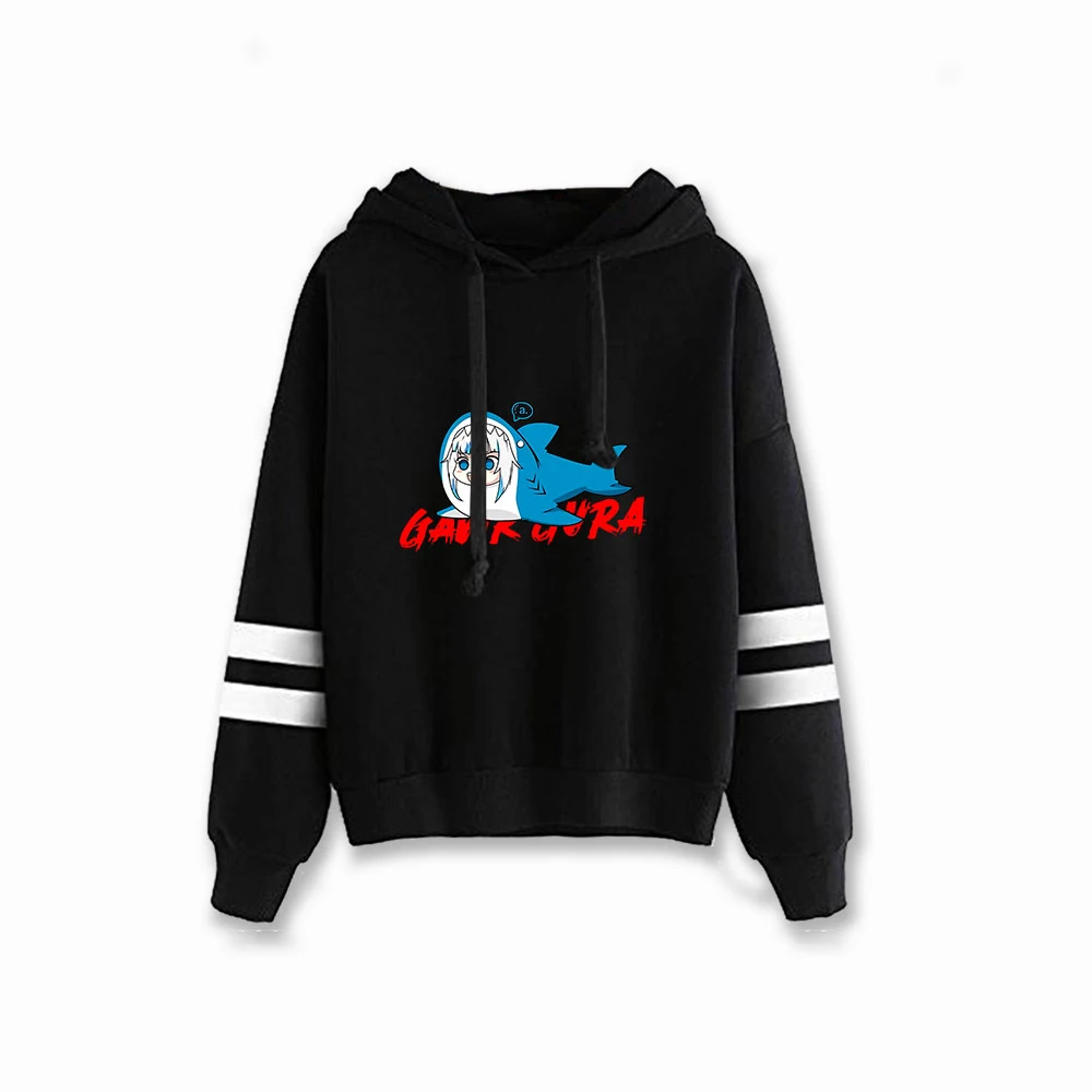 Gawr Gura Little Shark Japanese Hoodies Sweatshirt Parallel Bars Hot Trend Long Sleeve Casual Streetwear Pullovers Clothes