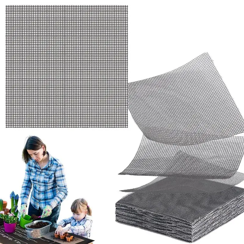 

Flower Pot Hole Mesh Pad 50pcs Bonsai Pot Bottom Grid Mat Bottom Mat Prevent Soil Loss Breathable Drainage Bottom Mat