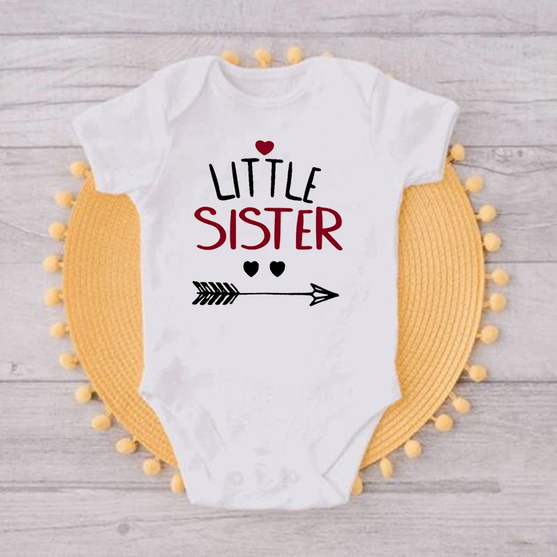Big Sister Little Brother Siblings Matching T Shirts Boys Girls Summer Clothes Tops Newborn Bodysuit Birthday Party Gift Outfits 5