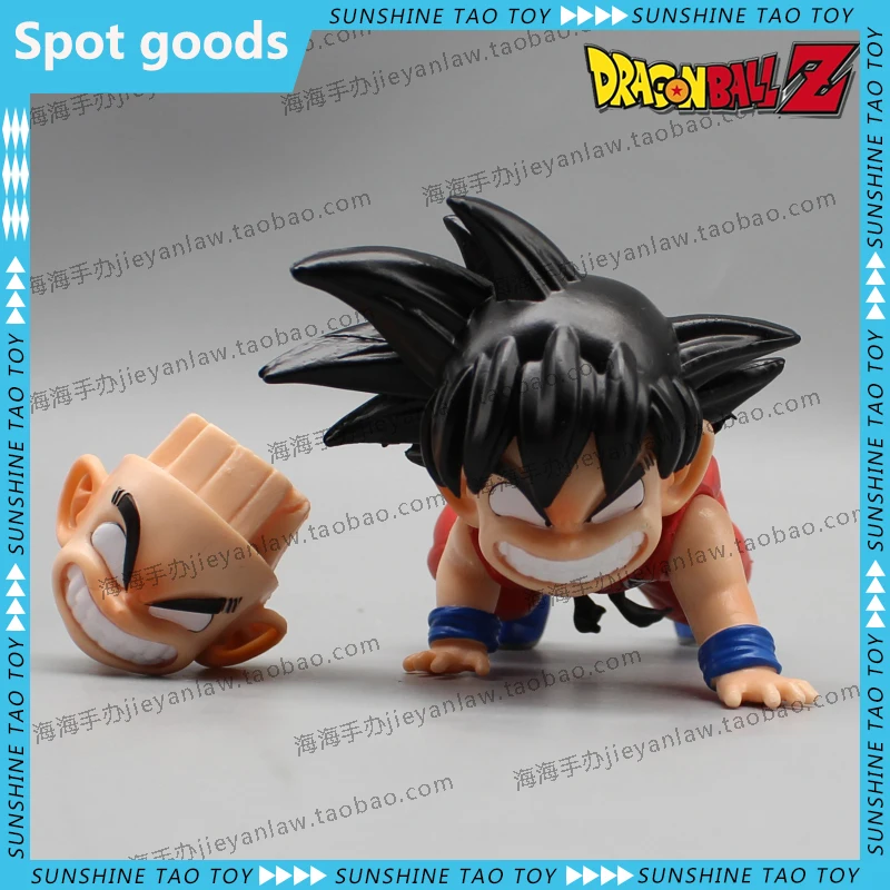 14Cm Dragon Ball Figure Goku Anime Figure Double Headed Son Goku Figurine Statua In Pvc Modello Bambole Da Collezione Giocattoli Di Natale Regalo