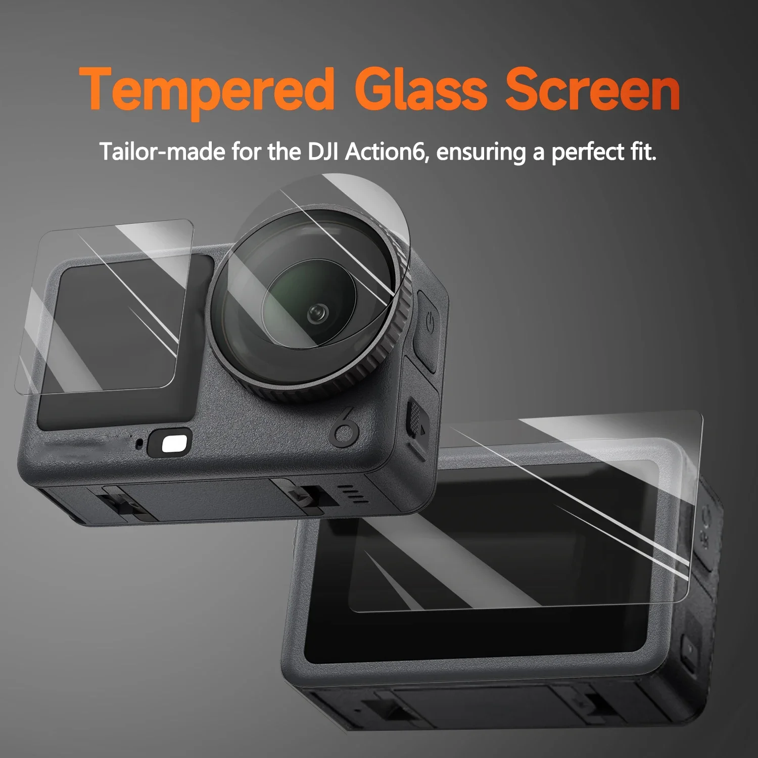 1-3Sets Camera Lens Protective Film Screen Protector with installation for DJI Action 6 HD Tempered Glass for DJI OSMO Action 6