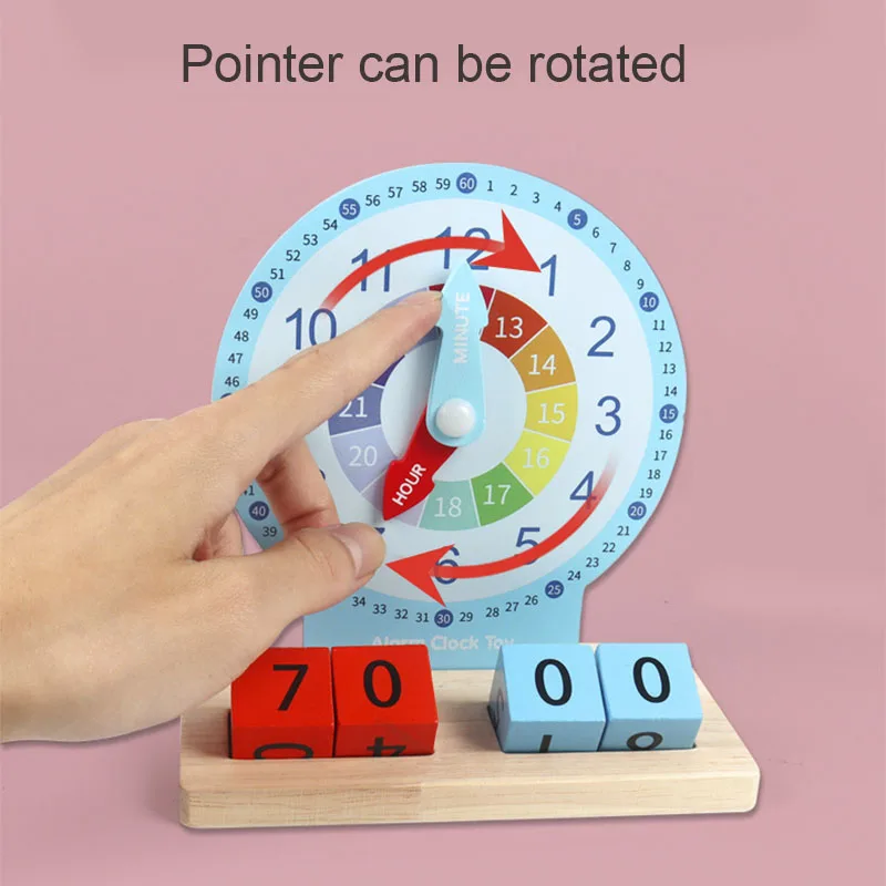 Educational Toys Children Montessori Clock Hour Minute Second Cognition Model Teaching Aids Time Learning For Kindergarten