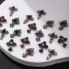 10pcs/pack Punk style three-dimensional cross personalized nail art alloy decoration, Halloween dark style cross DIY decoration 6
