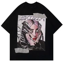  Creative Duck 100% Cotton T Shirt Men Summer Cartoon Print Short Sleeve Tees Anime Vintage Clothing Y2k Oversized T-Shirt 8XL 