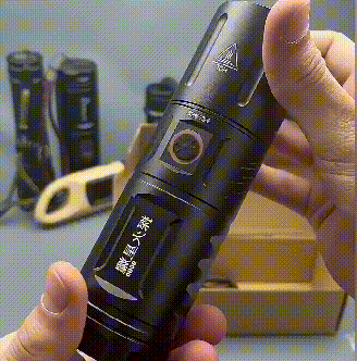 Description Picture 3 of itemLED White Laser Telescopic Zoom Flashlight USB Rechargeable Flashlight Small Handheld Light for Outdoor Emergency Camping