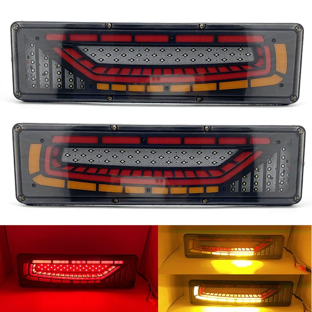 Feux arrière de remorque à LED, feux de freinage, clignotants arrière,  lampe à barrage, feux arrière pour camion Kamaz, camion, tracteur, 12V, 2  pièces - AliExpress