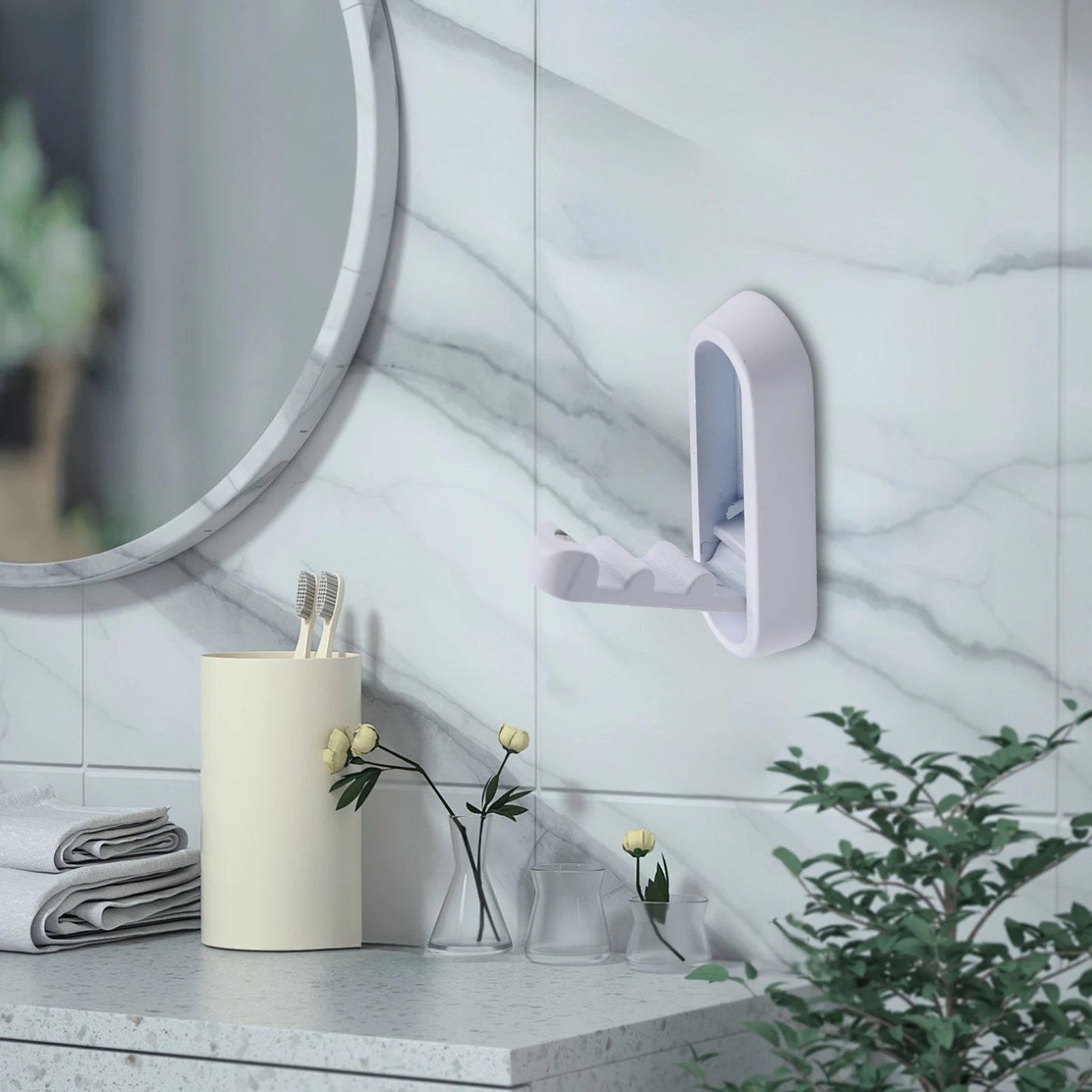 1pcs Folding Wall Hooks Bathroom Clothing Multi-Purpose Towel Hanger for Bathroom Kitchen Home