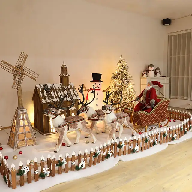 Recinto Per Albero Di Natale - 24 Pezzi, Plastica Bianca, Staccionata Decorativa - Foto 14