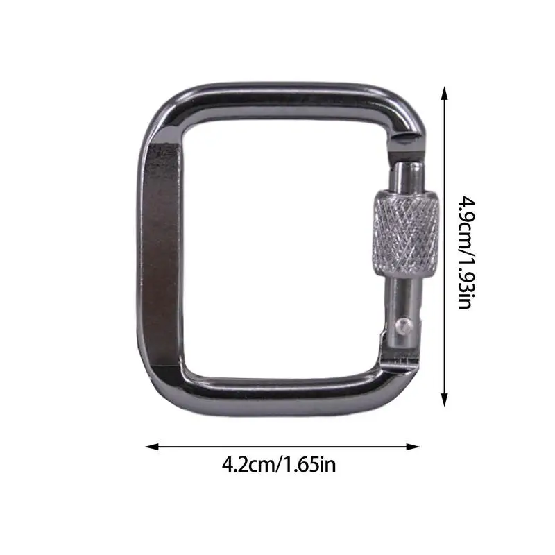 Square Carabiner Outdoor Camping Hiking Keychain Small Snap Clip Hook  Kettle Buckle Carabiner Outdoor Sports Accessories - AliExpress