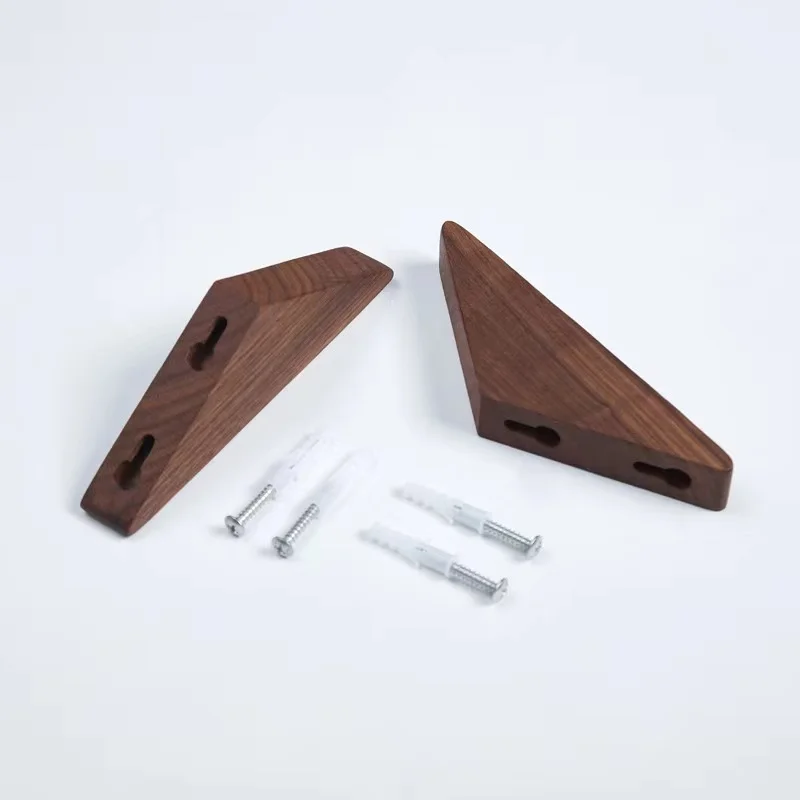 Wooden Clothes Hanger Wall Mounted Coat Hook Natural Wood Decorative Key Holder Hat Scarf Handbag Storage Hanger Bathroom Rack 5