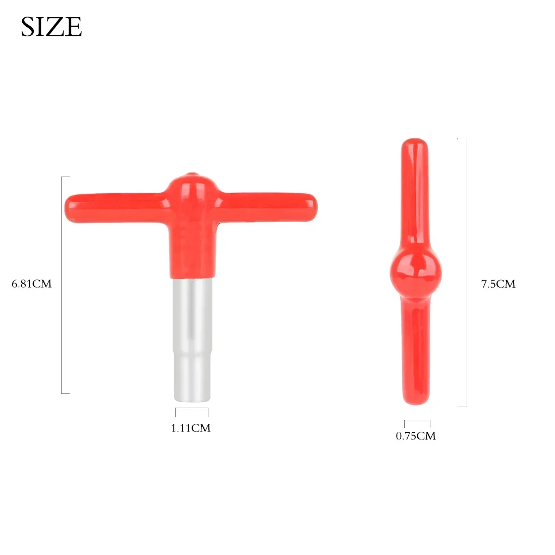 Description Picture 4 of itemDrum Tuning Key Adjustment T-Wrench Zinc Alloy With Silicone Protective Sleeve Percussion Instrument Accessories Drum Parts