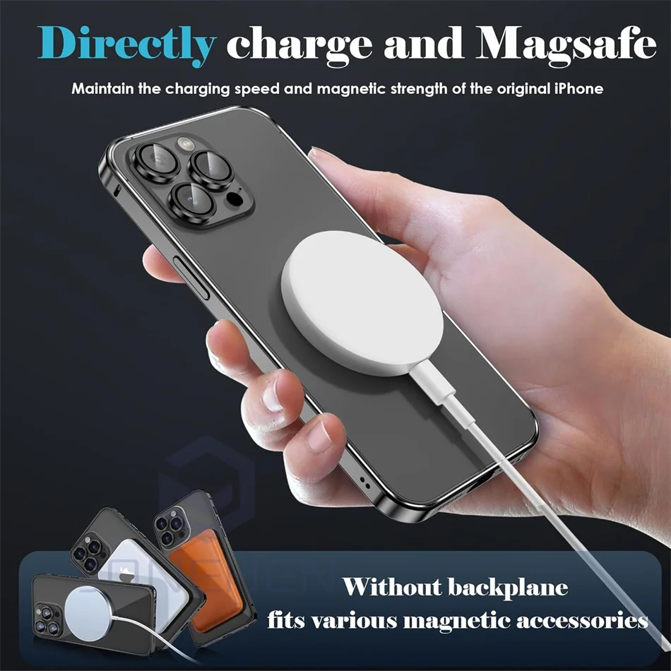 Sleek Aluminum Metal Frame Thin Case - Premium Alloy Titanium Protective Back Cover