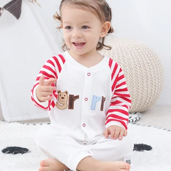 Neonati Tute unisex Gentleman Autunno Maniche lunghe Pagliaccetti Cotone Vestiti per bambini per ragazzi Ragazze Abiti Infantil Costume Wear