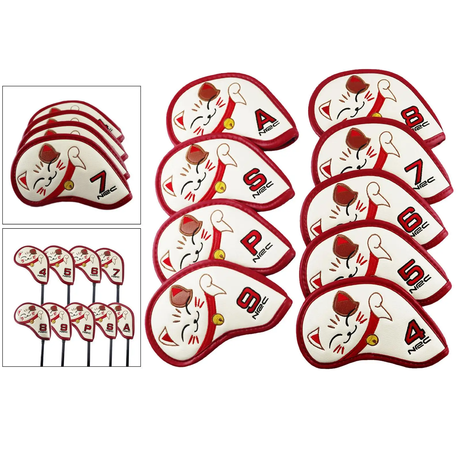 

9x Waterproof Golf Iron Headcover Head Cover Golfer Gift Accessories