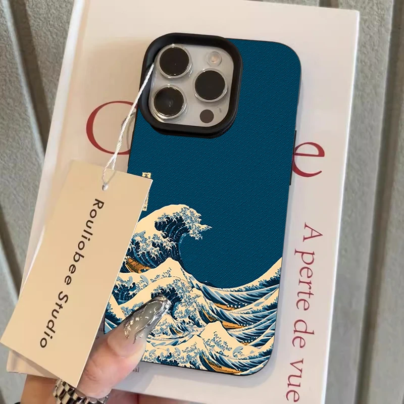 Kanagawa Wave Decorative Pattern Smartphone Case Cover