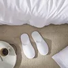 1/5/10pairs Disposable Slippers For Hotel Family Travel Beauty Salon Guests Unisex Portable Non Slip Non-woven Fabric Indoor 3