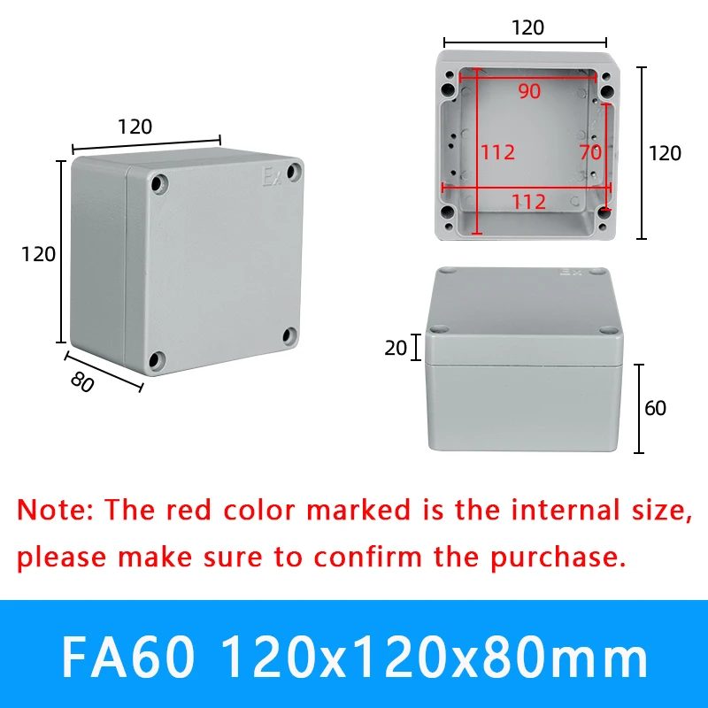 Waterproof Aluminum Electronics Housing - IP67 Outdoor Metal Junction Box