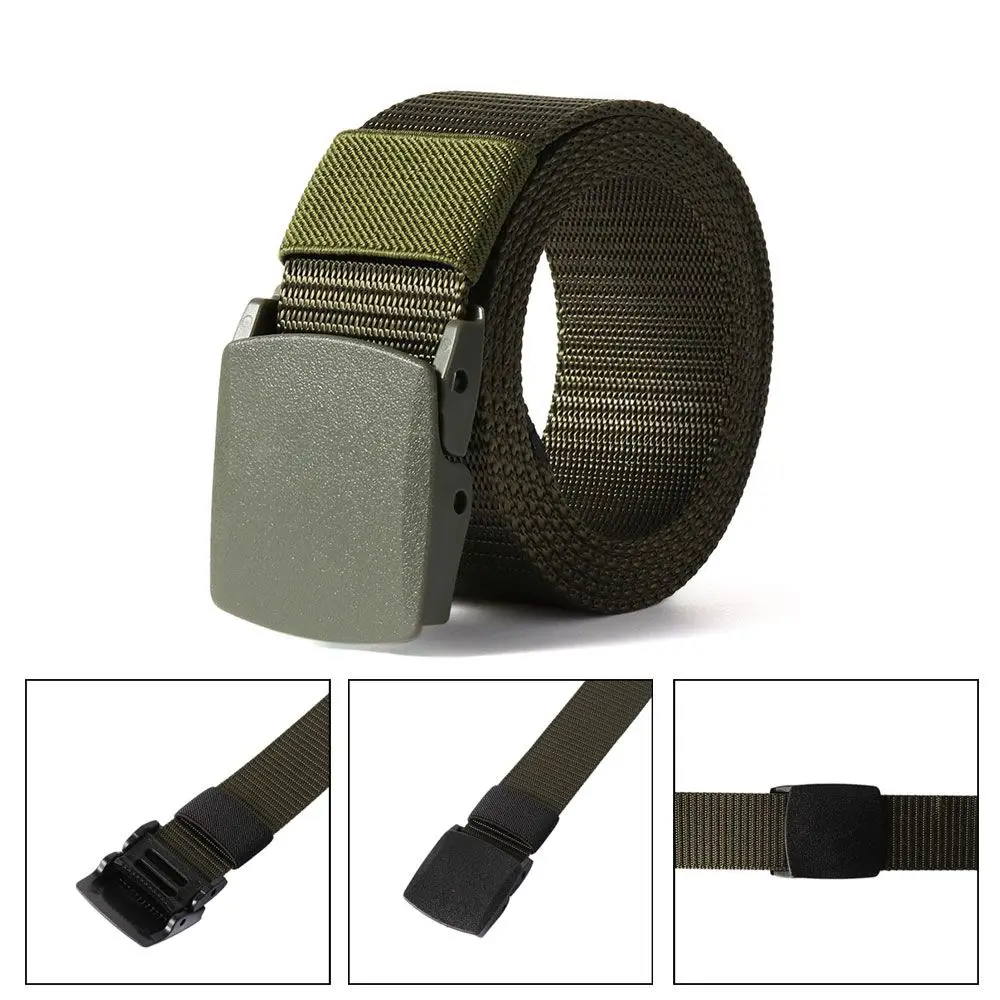 Men's Classic Casual Lengthen Nylon Waist Belt Waistband Web Belt for Fat Man