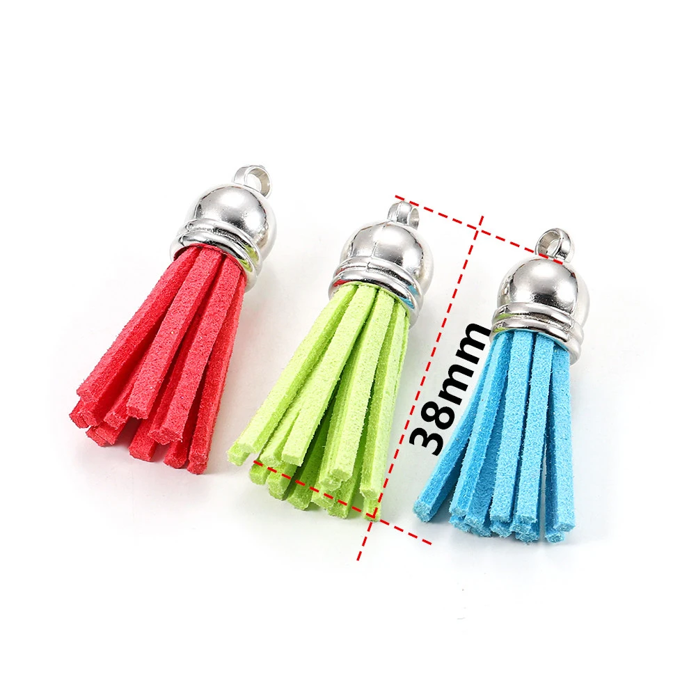 20-60 개/몫 DIY 쥬얼리에 대 한 Purl Macrame 펜 던 트에 대 한 38mm 술 빈티지 가죽 Tassels 프린지 용품 액세서리 만들기