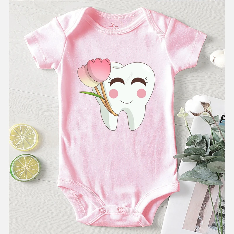 Cotton Bodysuit for Newborns Baby Clothes Newborn Girl Outfit Long Sleeve Toddler Jumpsuit Print First Tooth Baby Girls Clothing Baby Bodysuits are cool Baby Rompers