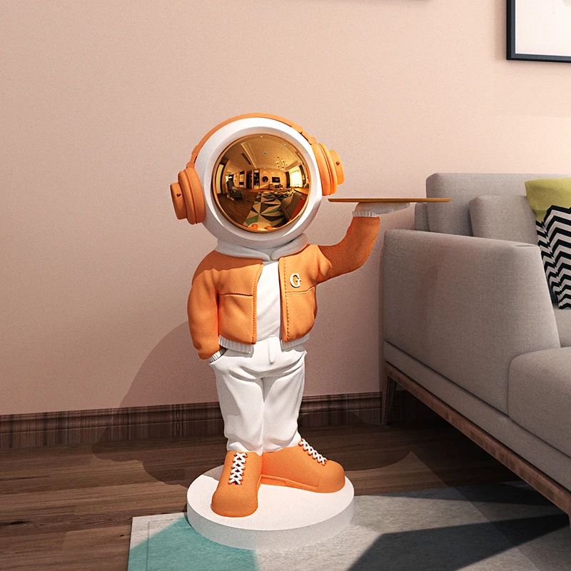 

Home Decoration Sculptures & Figurines Accessories Cartoon Astronaut Large Floor Living Room Resin FRP Modern Ornaments Statues