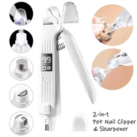 Pet Nail Clipper with LED Light USB Rechargeable Electric Nail Clipper with Display Nail Grinder Prevent Injury Low Noise 1