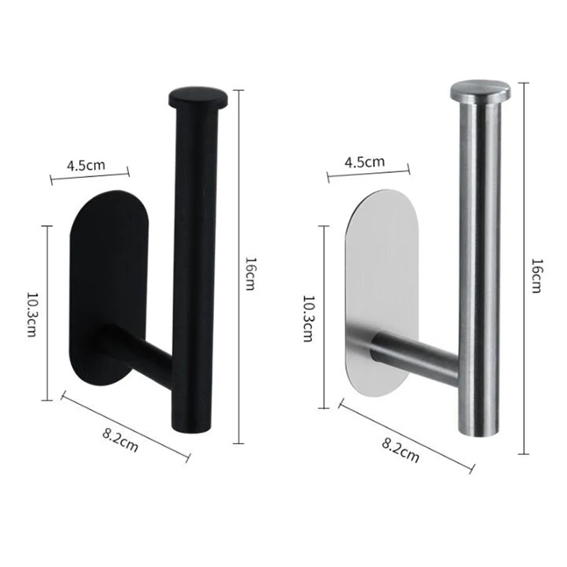Gold silver Bathroom Tissue Self-Adhesive black wc Stainless Toilet Roll Paper Towel Holder Organizers Punch-Free Rack hanger paper towel holder,toilet paper holder,toilet paper rack,toilet roll holder