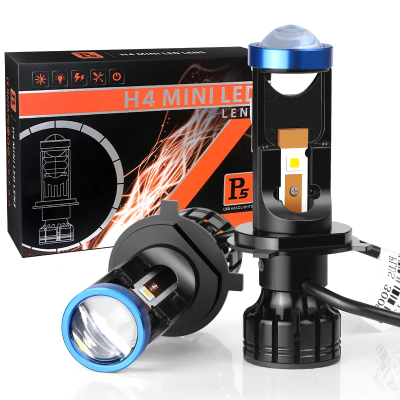 Acheter Voiture LED H4 phare feux de route/feux de croisement Mini lentille  projecteur ampoule Canbus H7 Y10 60W 24000LM lampes pour Automobile moto  12V