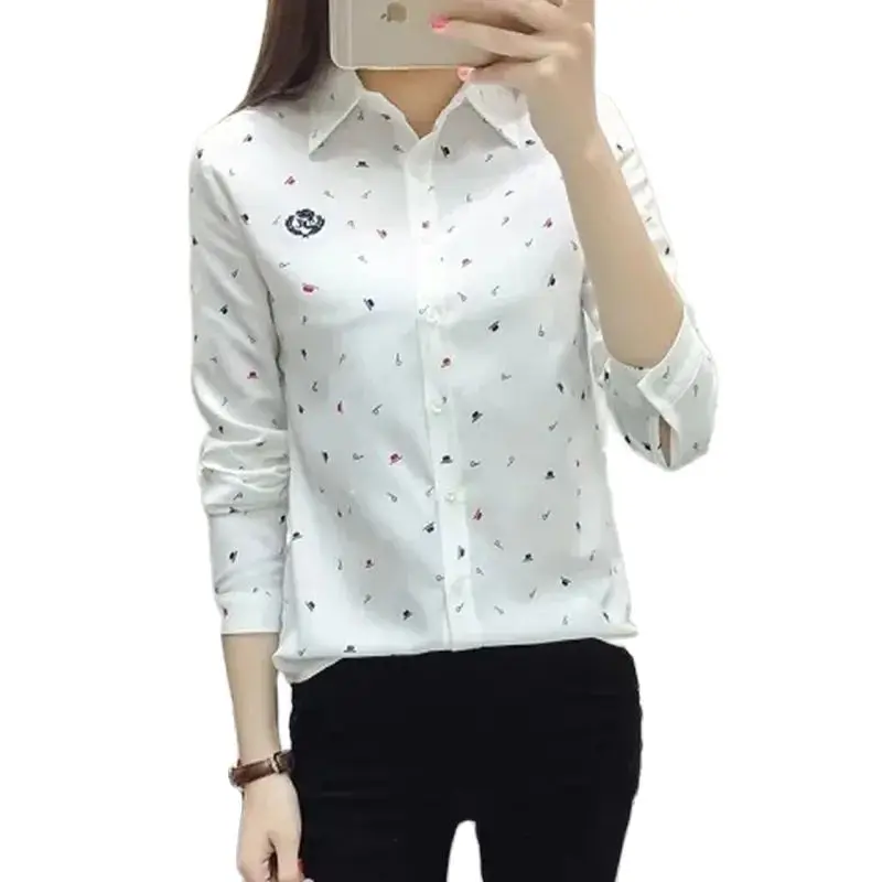 

Женская бархатная утепленная рубашка с длинным рукавом, свободная теплая зимняя рубашка с вышивкой, Корейская версия, 2023