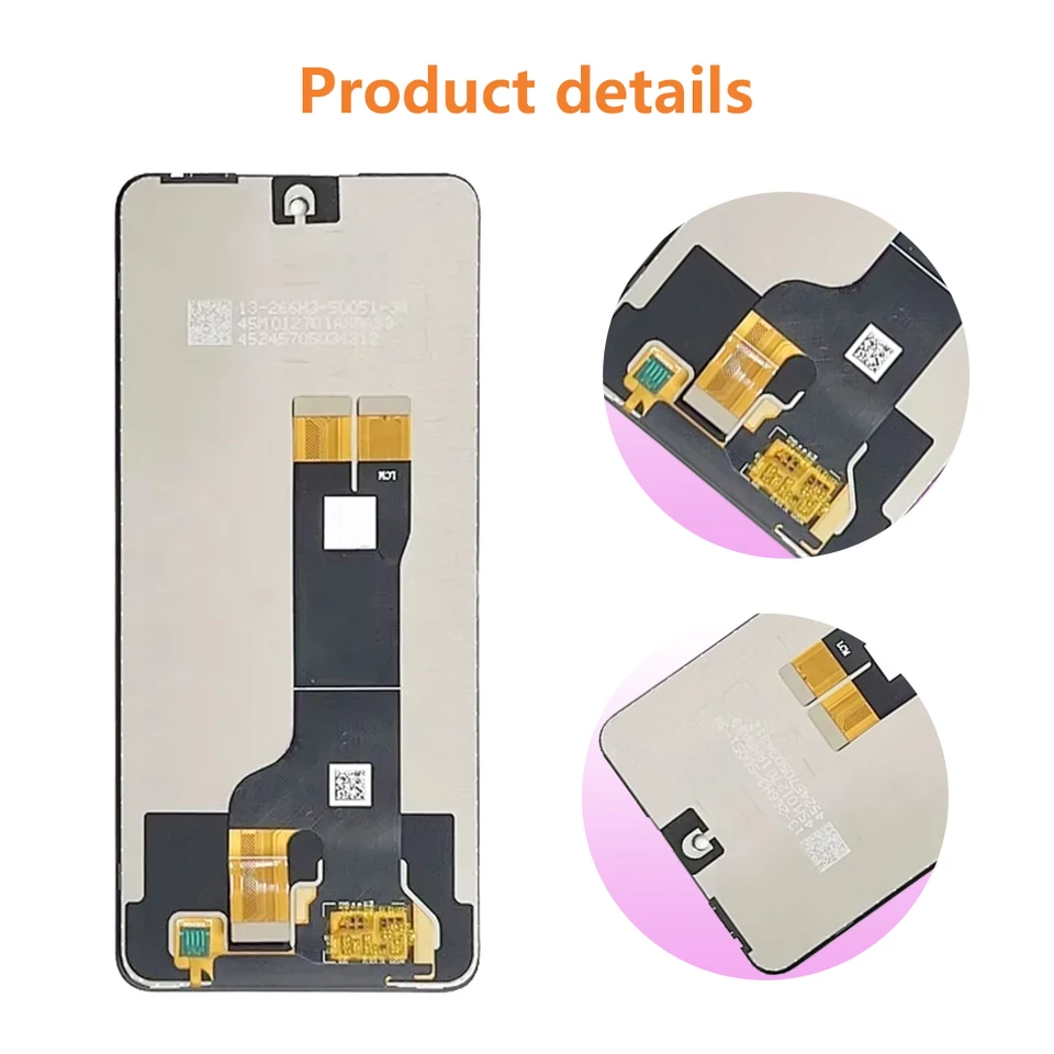 Schermo LCD Completo Con Digitalizzatore Per ZTE Blade A75 5G (modello 2357N), Ricambio Nero Con Touch Screen