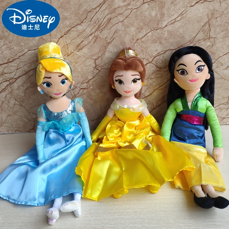 

Новинка, мультяшная Милая мультяшная принцесса Disney 40 см с большими 3d-глазами, плюшевая игрушка, мультяшная принцесса, колокольчик, принцесса Золушка, тканевая кукла, любимая игрушка G