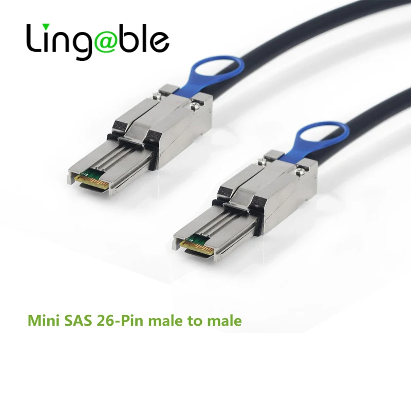 

Lingable External Mini SAS 26Pin (SFF-8088) Male to Mini SAS 26Pin (SFF-8088) Male Data Cable Black 1M(3ft) для серверной сети