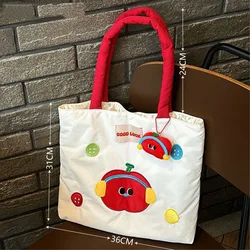 Chic Embroidered Large - Capacity Tote Bag (B With Pendant)