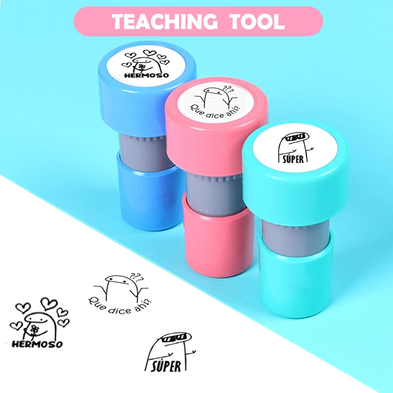Encourage Stamp Teaching Tools For Kids Primary Student Kindergarden Motivation Gift French Praise Reward Stamps Self-inking Alphabet Stamps Wooden Stamps Brass Stamps Inking Stamps Vintage Silicone Stamps Decorative Stamps Clear Stamps Wax Seal Stamp Children Stamps Childrens Seal Teacher Seal