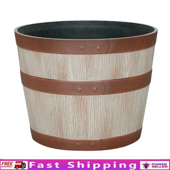 Whiskey Barrel Planter 1