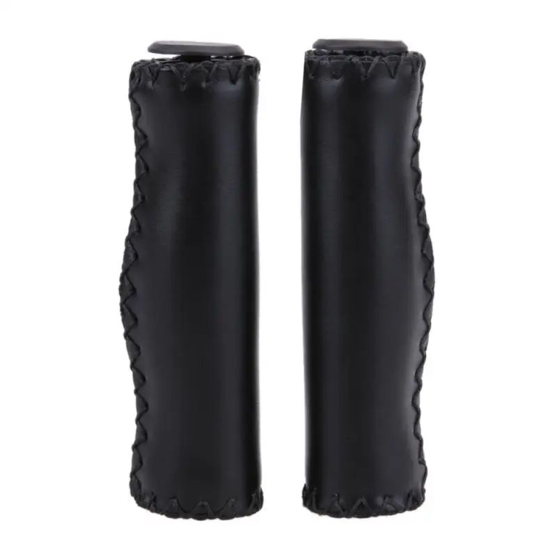 

Leather Handlebar Grips Hand Stitched Handles Vintage Style MTB Mountain Bike Handlebar Cover Parts