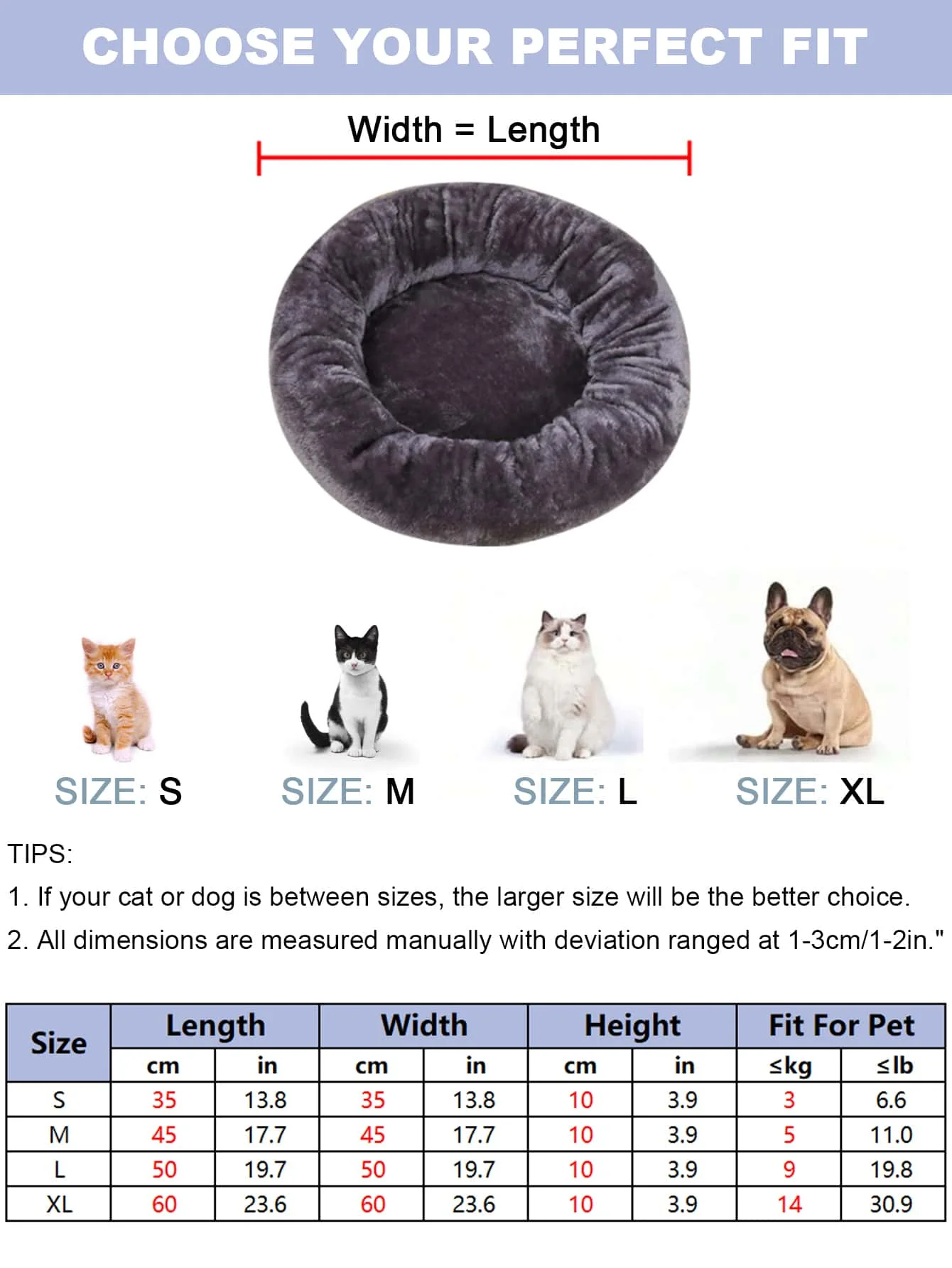 Pet Bed Round 6