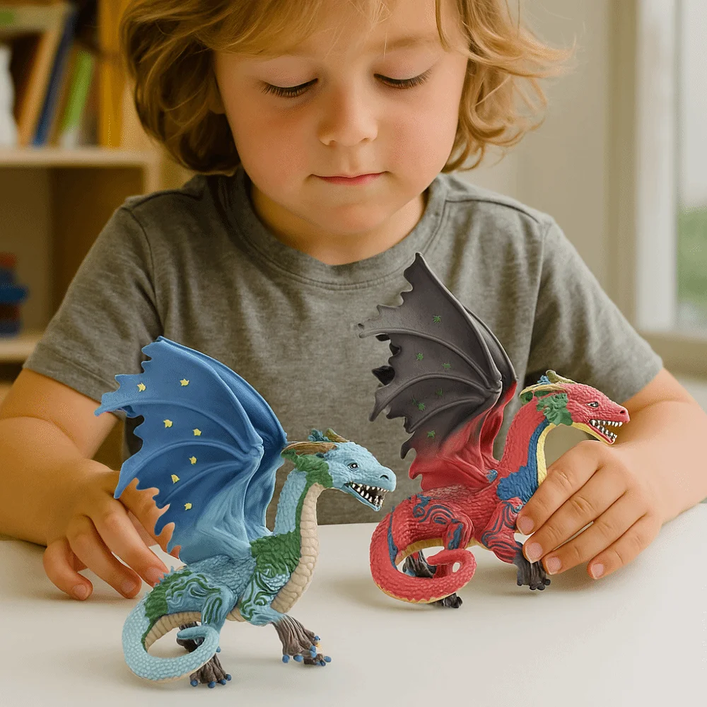 Simulation Warcraft Dragon Mythical Creatures Toy PVC Statue Myth Dragon Figures Crafts Handmad Dragon Animal Model