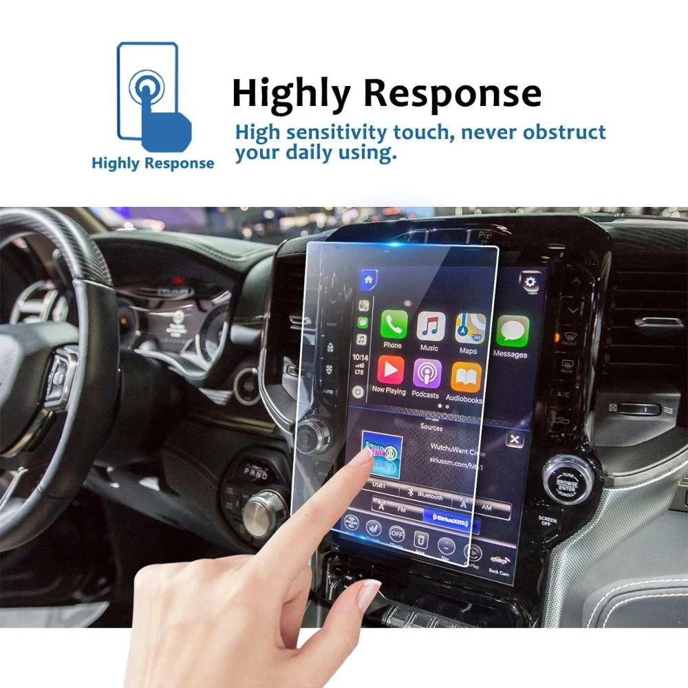

For Ram 1500 2500 3500 2019 2020 Car Navigation Tempered Glass Screen Protector Film Auto Interior Anti-scratch Film Fittings