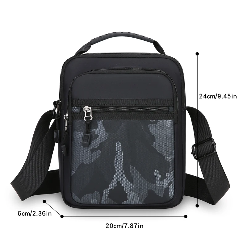 Men's crossbody bag, shoulder bag, vintage handbag, business bag, briefcase, with handle and adjustable shoulder strap