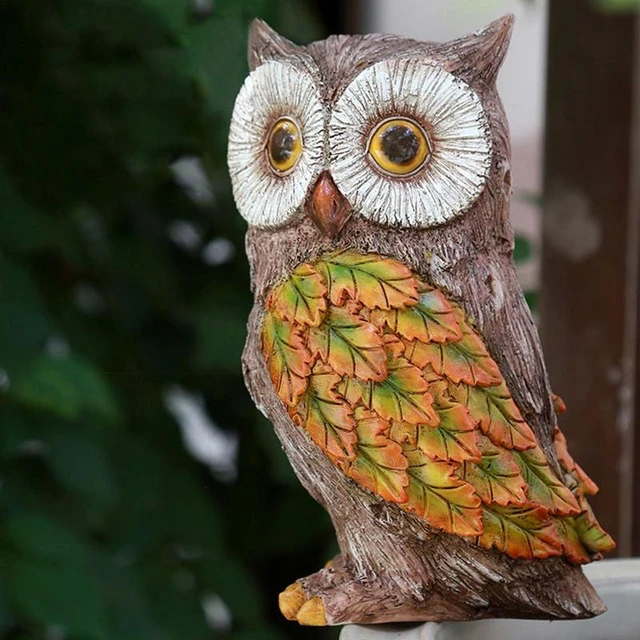 Big Owl Decoration Garden Home Decoration Ornaments Bird Artifact Resin Garden  Decor Crafts Figurines | Wish