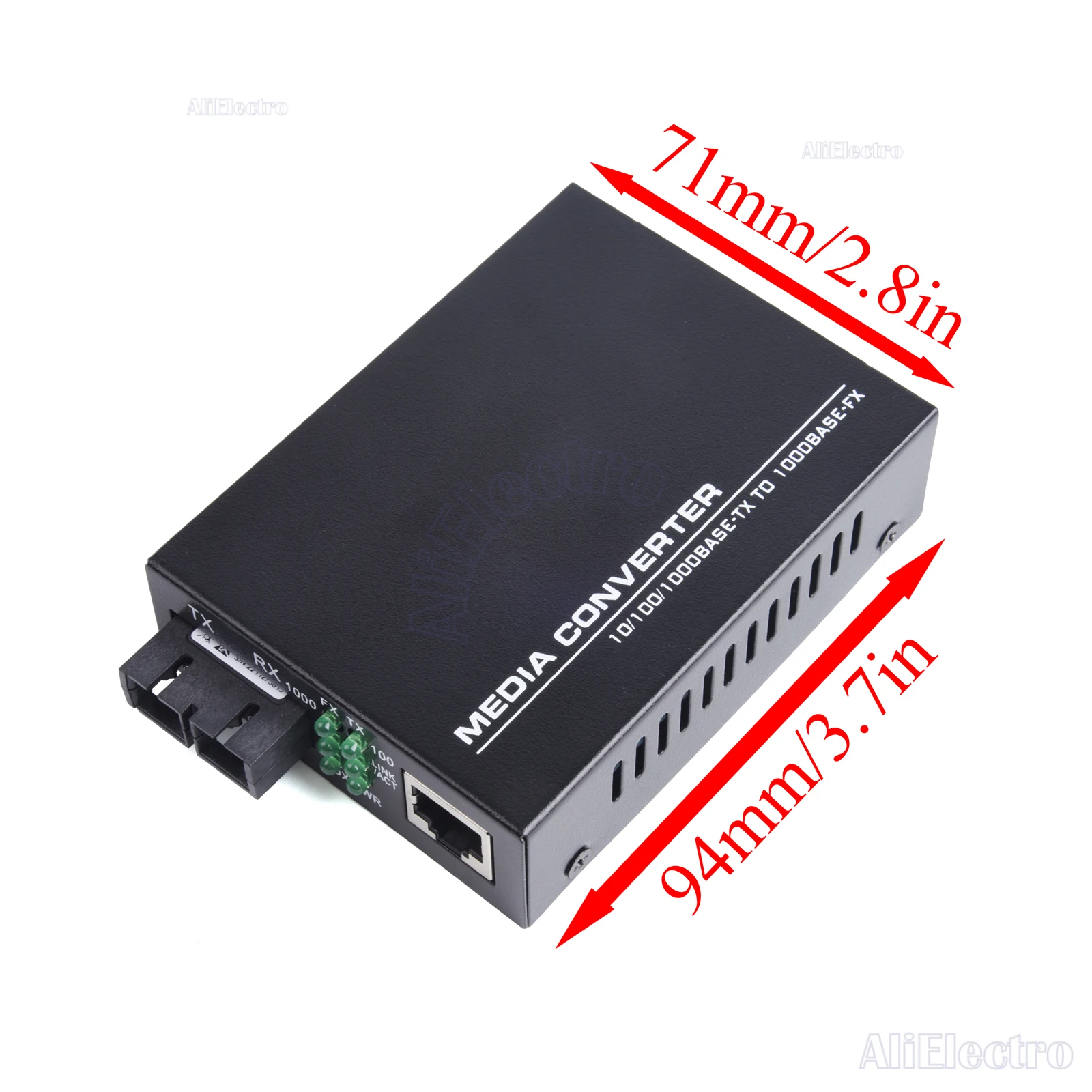 UPC 2 SC-Port To 1 RJ45 Gigabit Optical Media Converter Switch 100/1000M Single Mode Multimode Fiber Transceiver Kit